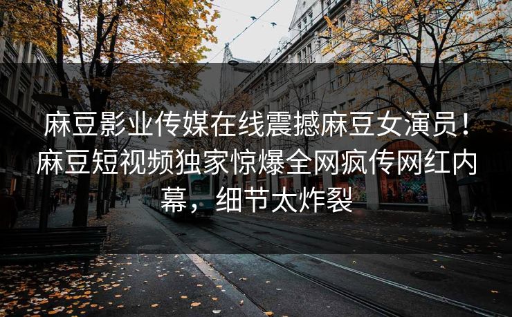麻豆影业传媒在线震撼麻豆女演员！麻豆短视频独家惊爆全网疯传网红内幕，细节太炸裂